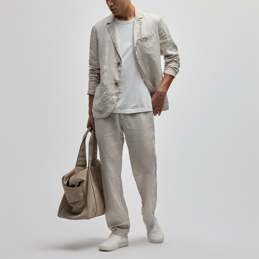 Garment Dyed Linen Pant in Salt Pigment | James Perse Los Angeles