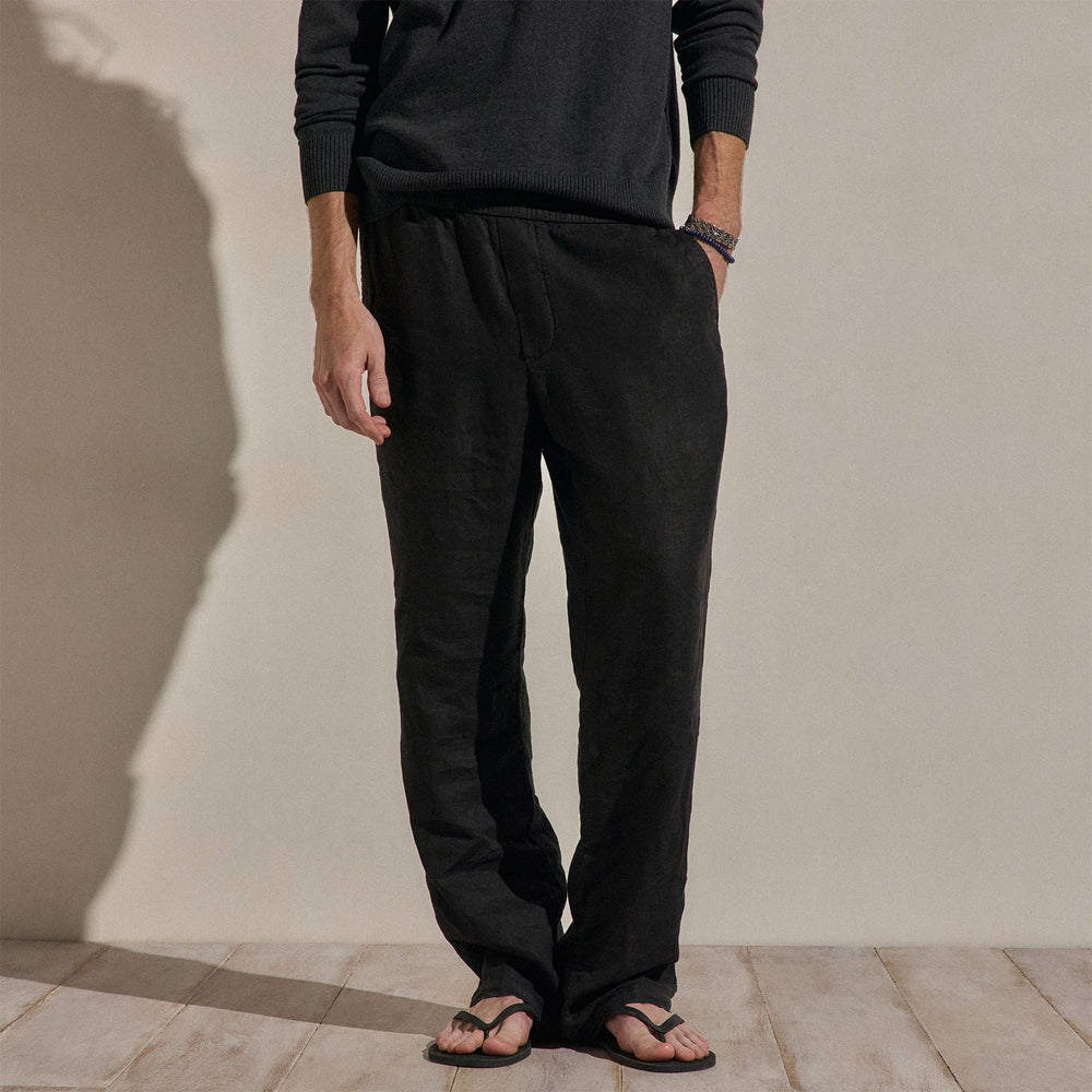 Lightweight Linen Pant in Black | James Perse Los Angeles