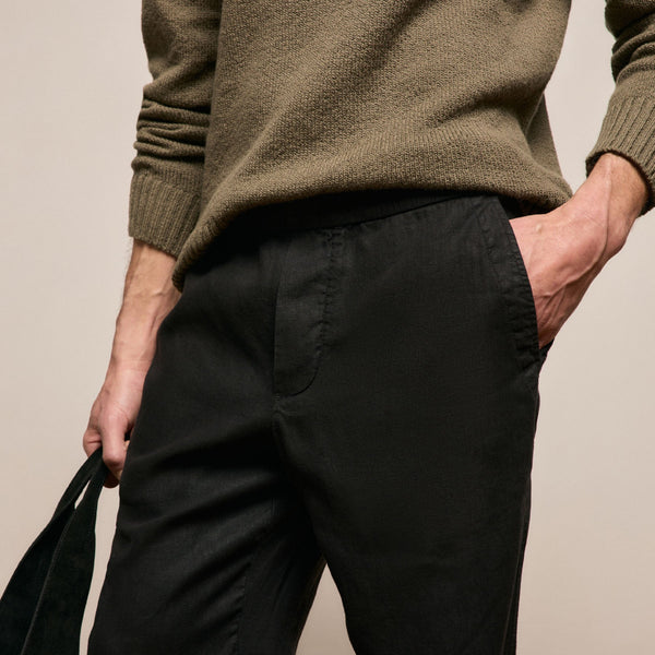 Lightweight Linen Pant in Black | James Perse Los Angeles