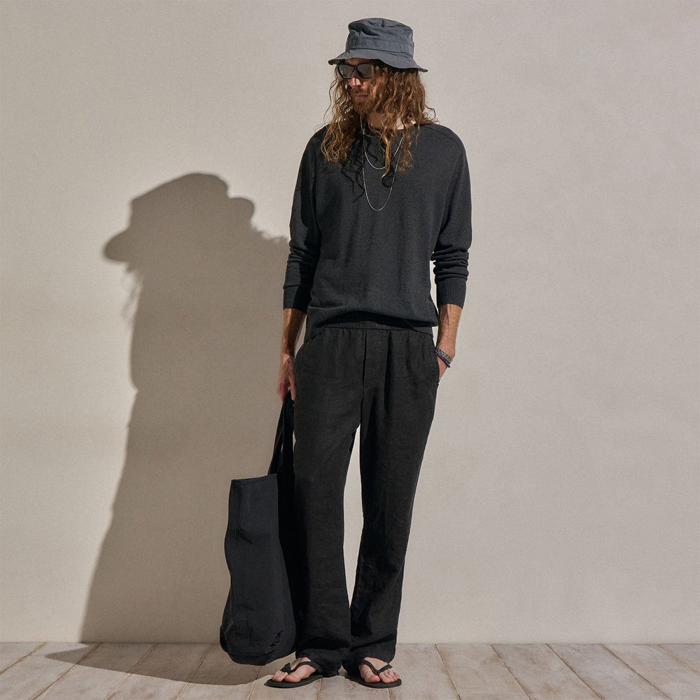 Lightweight Linen Pant in Black | James Perse Los Angeles