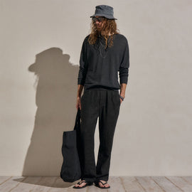 Lightweight Linen Pant in Black | James Perse Los Angeles