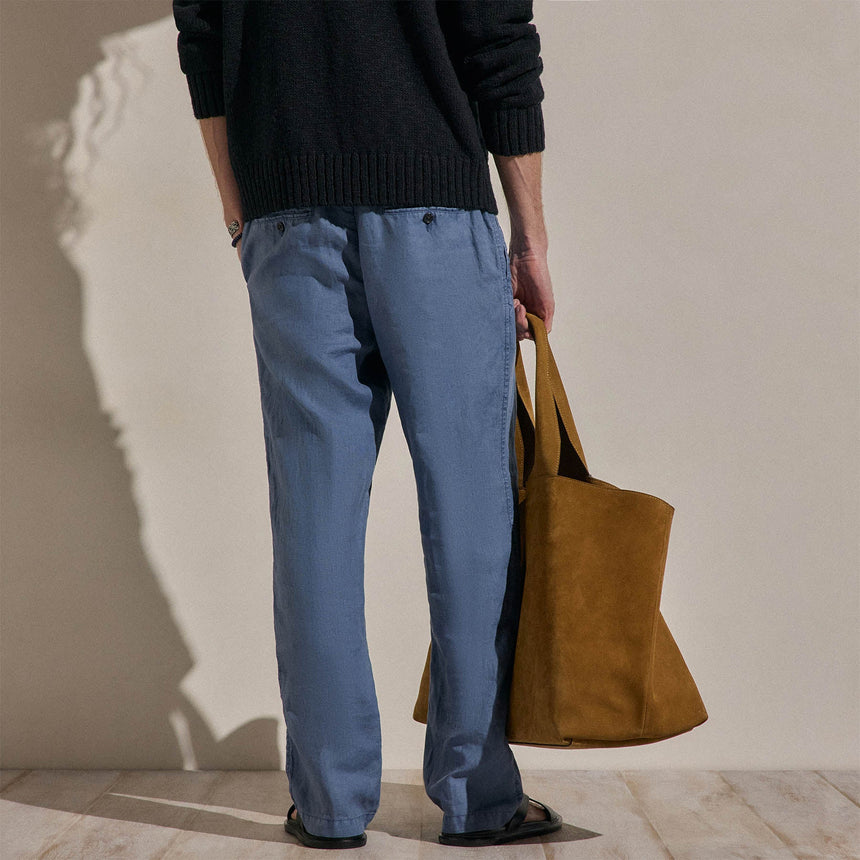 Lightweight Linen Pant in Danube Pigment | James Perse Los Angeles