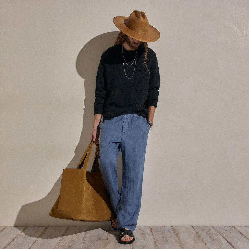 Lightweight Linen Pant in Danube Pigment | James Perse Los Angeles