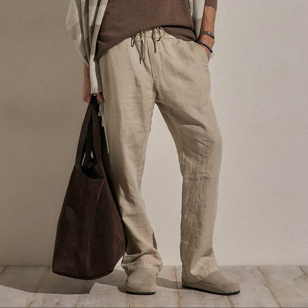 Lightweight Linen Pant in Flax Pigment | James Perse Los Angeles