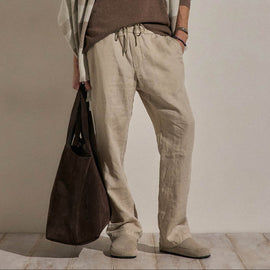 Lightweight Linen Pant in Flax Pigment | James Perse Los Angeles