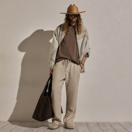 Lightweight Linen Pant in Flax Pigment | James Perse Los Angeles