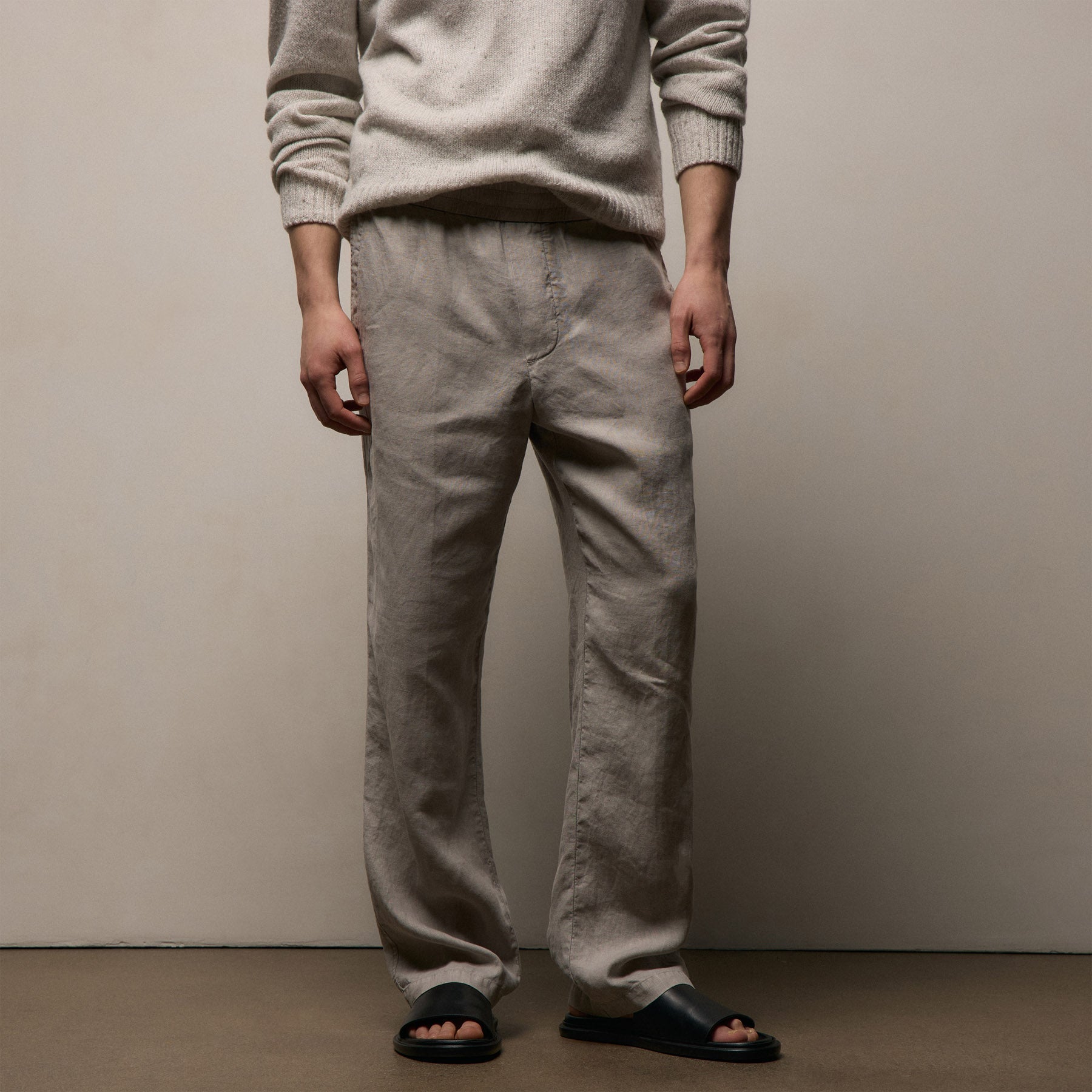Lightweight Linen Pant in Fog Pigment | James Perse Los Angeles