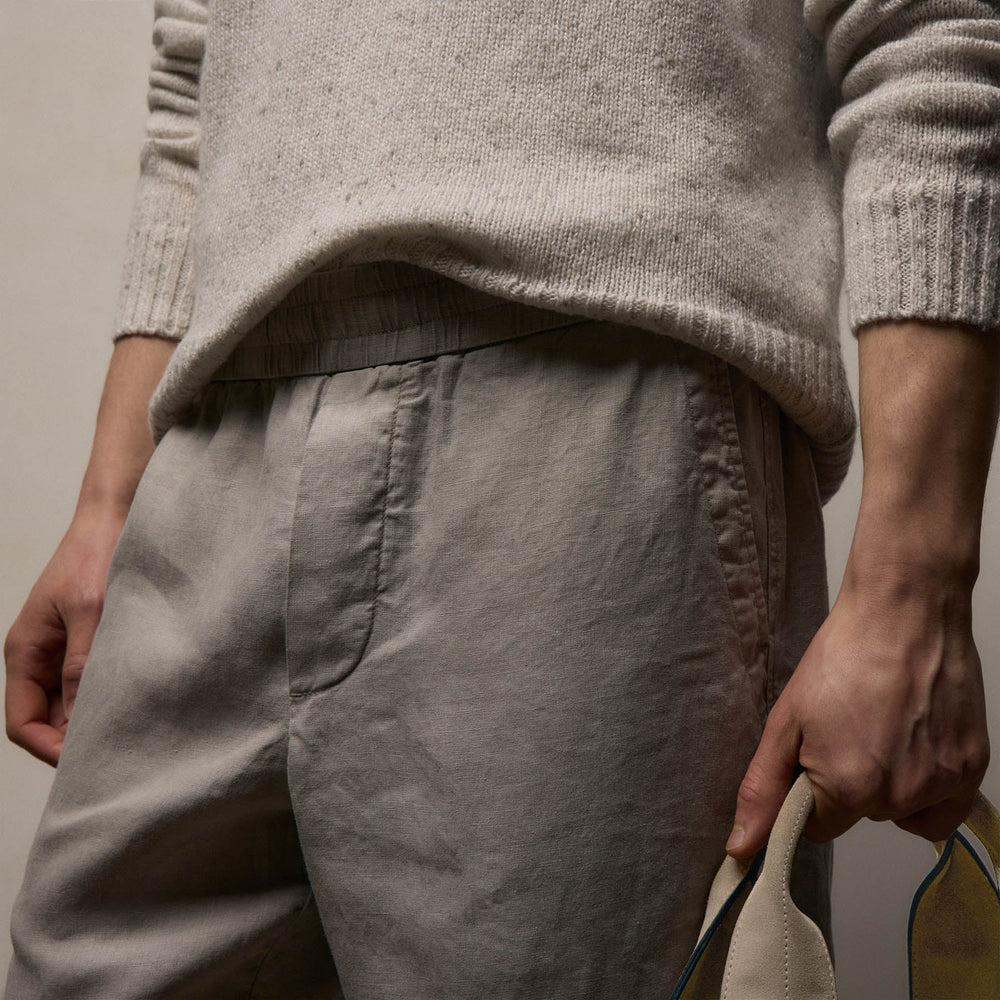 Lightweight Linen Pant in Fog Pigment | James Perse Los Angeles