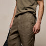 Lightweight Linen Pant in Light Olive Pigment | James Perse Los Angeles