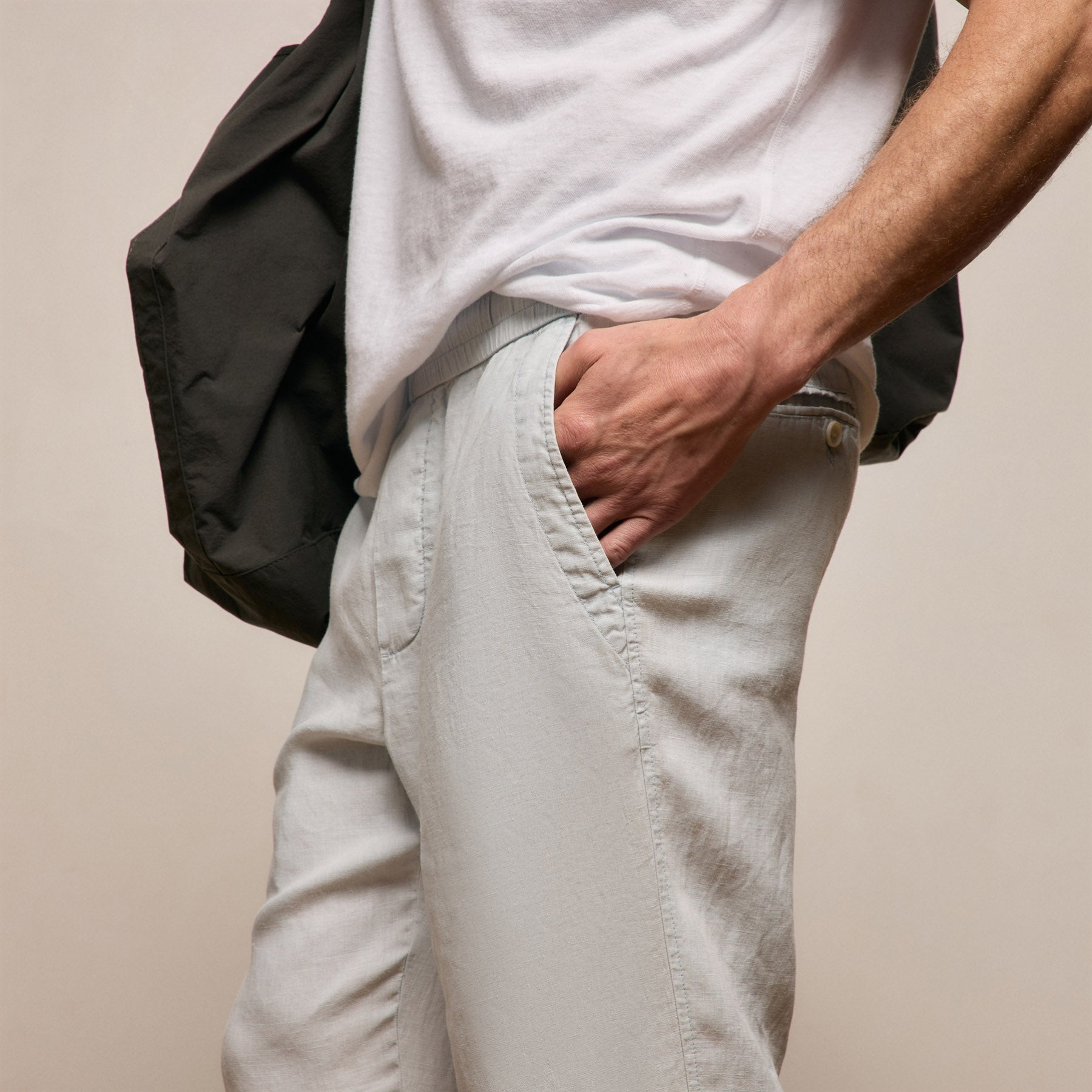 Lightweight Linen Pant in Memory Pigment | James Perse Los Angeles