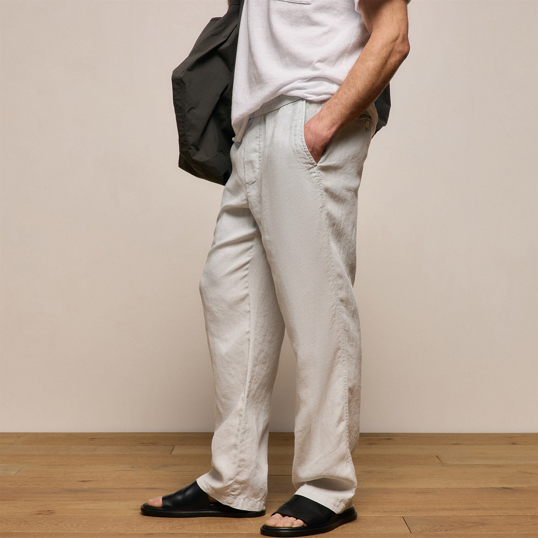 Lightweight Linen Pant in Memory Pigment | James Perse Los Angeles
