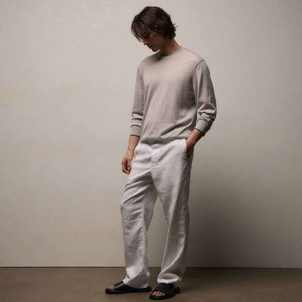 Lightweight Linen Pant in White | James Perse Los Angeles