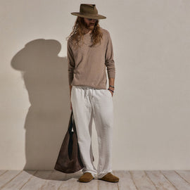 Lightweight Linen Pant in White | James Perse Los Angeles