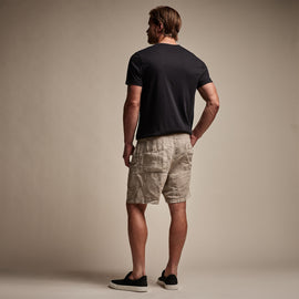 Utility Linen Short in Mineral Pigment | James Perse Los Angeles