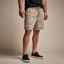 Utility Linen Short in Mineral Pigment | James Perse Los Angeles