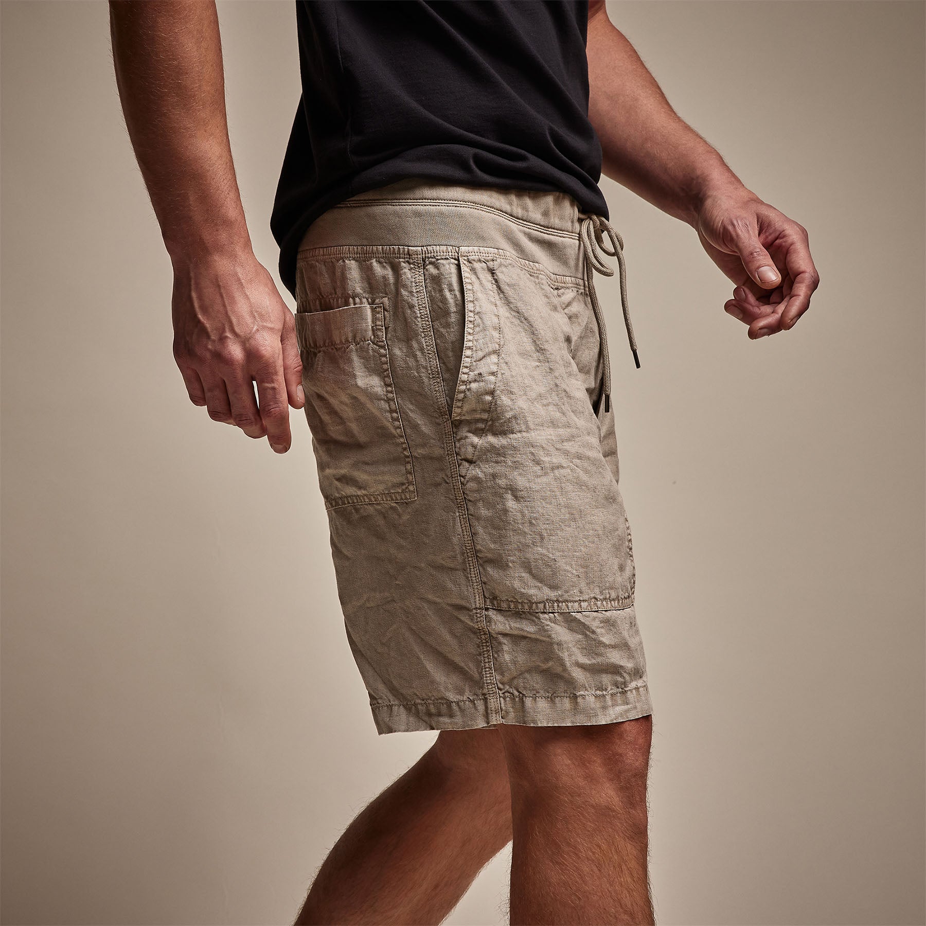 Utility Linen Short Mineral Pigment James Perse Los Angeles