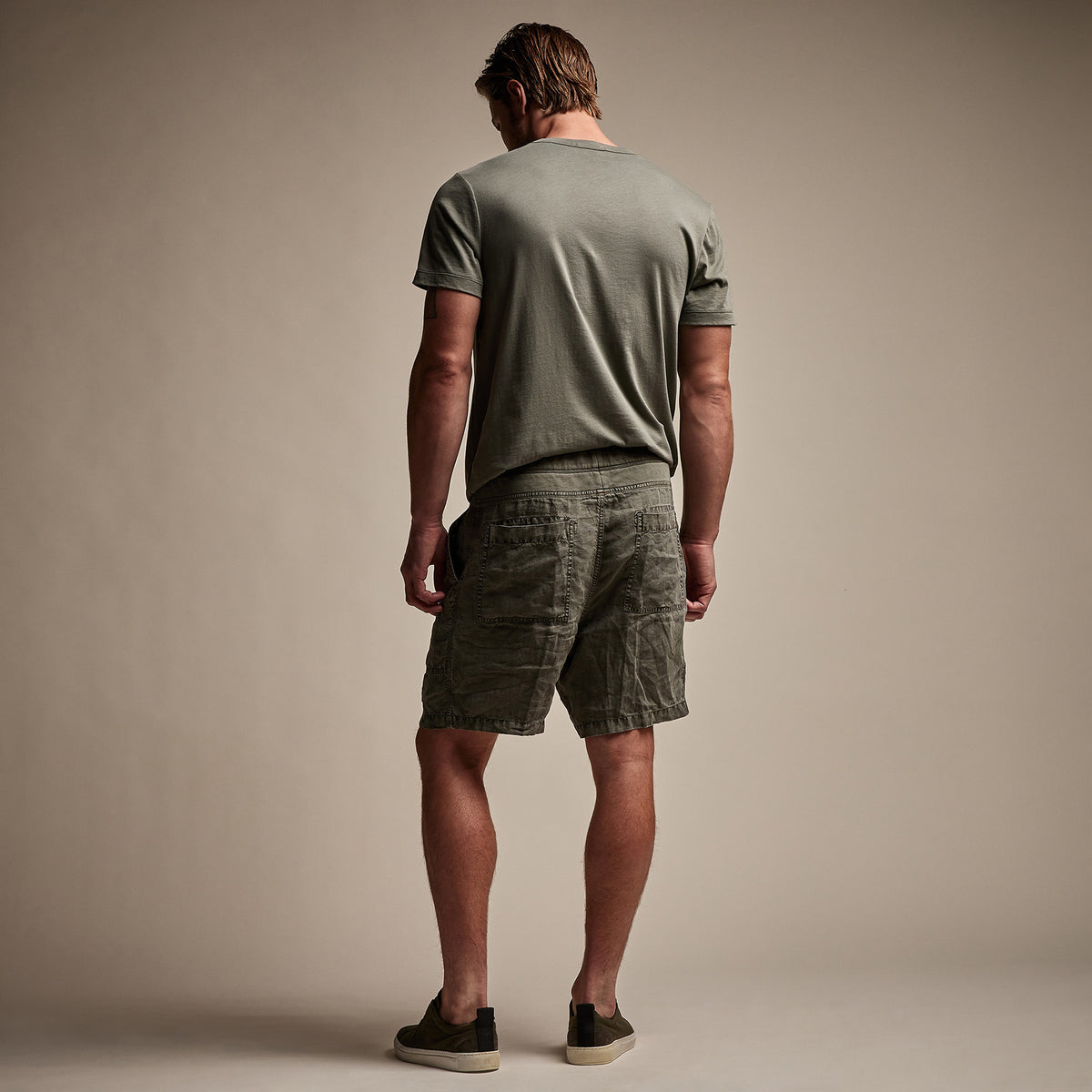 Utility Linen Short in Palm Pigment | James Perse Los Angeles