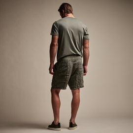 Utility Linen Short in Palm Pigment | James Perse Los Angeles