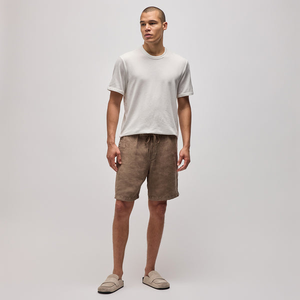 Relaxed Fit Linen Short in Cargo Pigment | James Perse Los Angeles