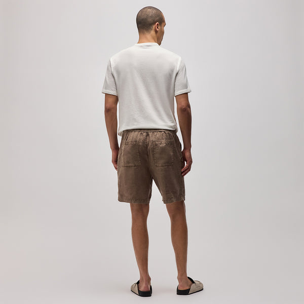 Relaxed Fit Linen Short in Cargo Pigment | James Perse Los Angeles