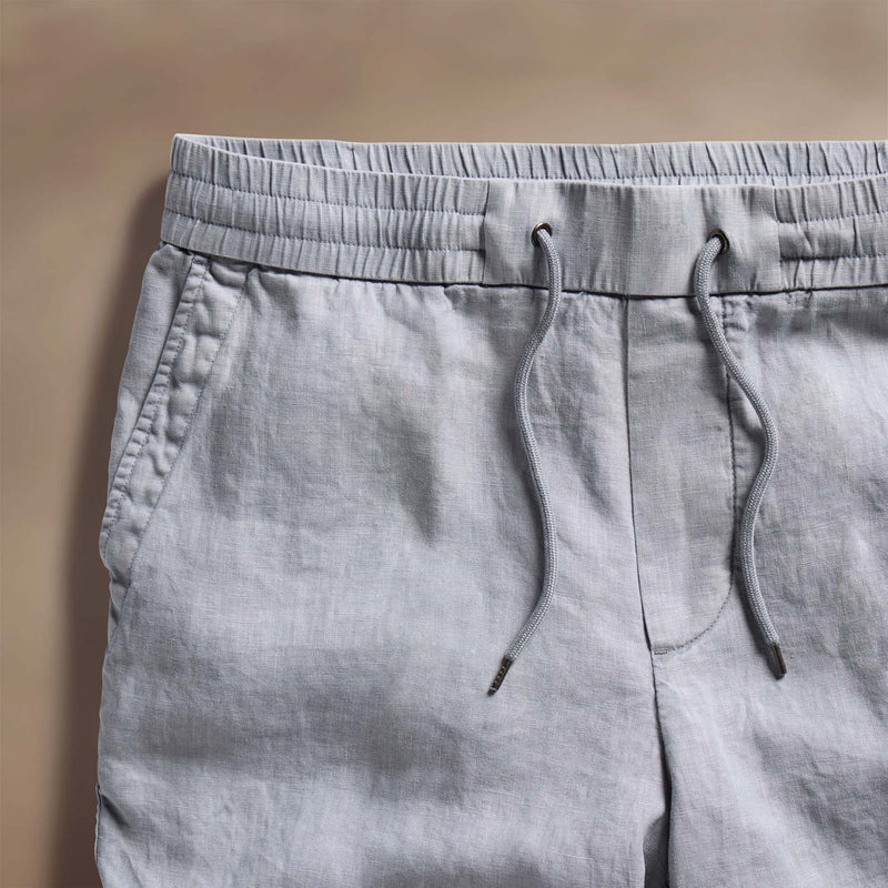 Relaxed Fit Linen Short in Grey Sky Pigment | James Perse Los Angeles