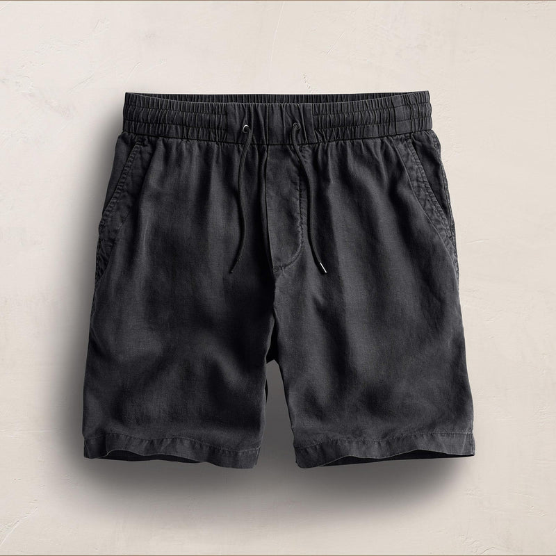 Relaxed Fit Linen Short in Magma Pigment | James Perse Los Angeles