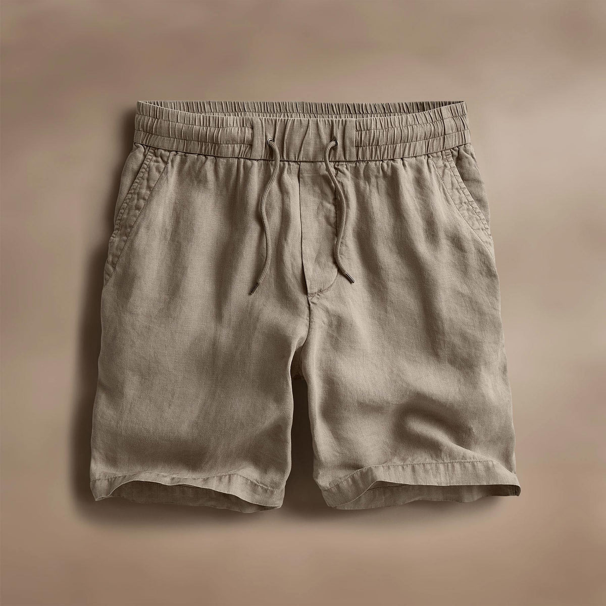 Relaxed Fit Linen Short in Mineral Pigment | James Perse Los Angeles