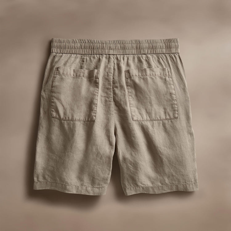 Relaxed Fit Linen Short in Mineral Pigment | James Perse Los Angeles
