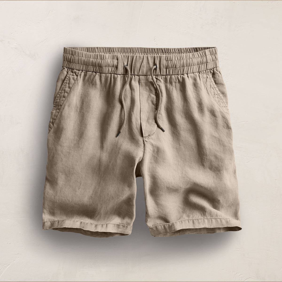 Relaxed Fit Linen Short in Overcast Pigment | James Perse Los Angeles