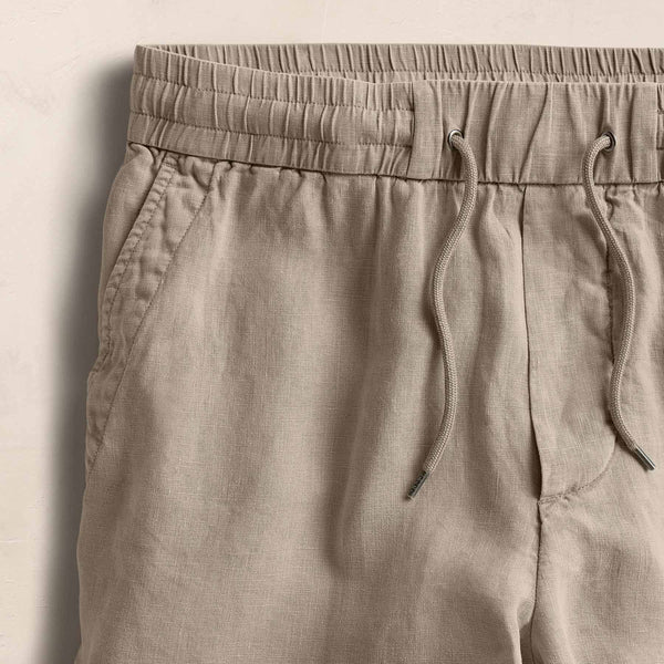 Relaxed Fit Linen Short in Overcast Pigment | James Perse Los Angeles