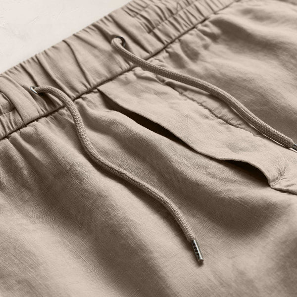 Relaxed Fit Linen Short in Overcast Pigment | James Perse Los Angeles