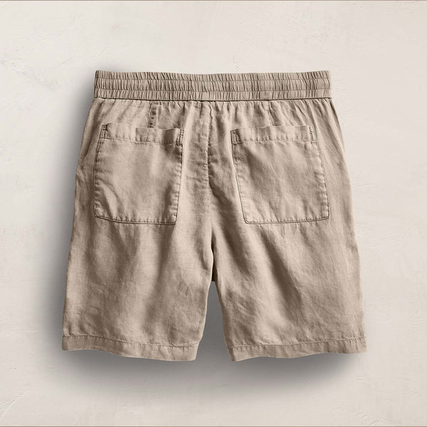 Relaxed Fit Linen Short in Overcast Pigment | James Perse Los Angeles