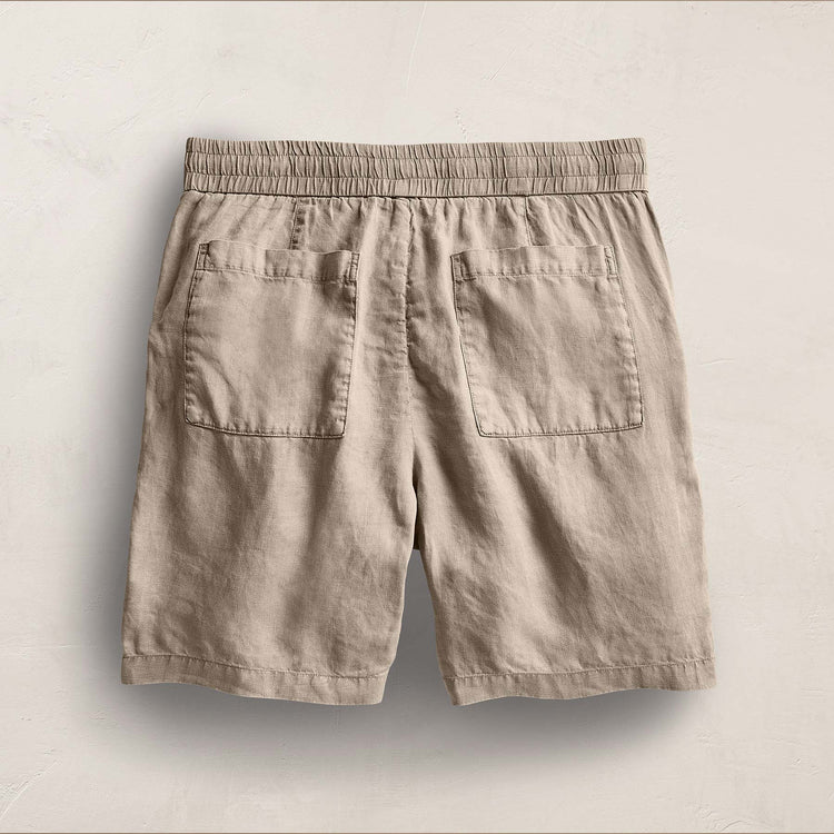 Relaxed Fit Linen Short in Overcast Pigment | James Perse Los Angeles