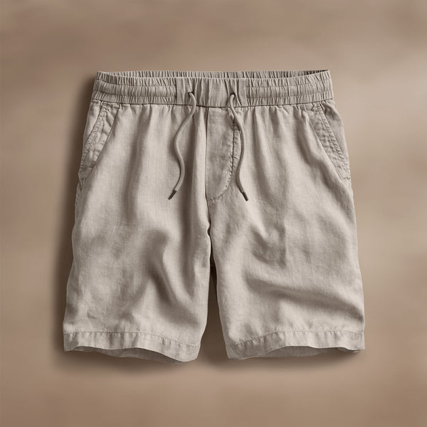 Relaxed Fit Linen Short in Salt Pigment | James Perse Los Angeles