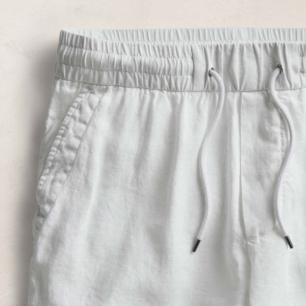 Relaxed Fit Linen Short in White | James Perse Los Angeles