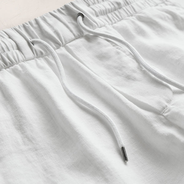 Relaxed Fit Linen Short in White | James Perse Los Angeles