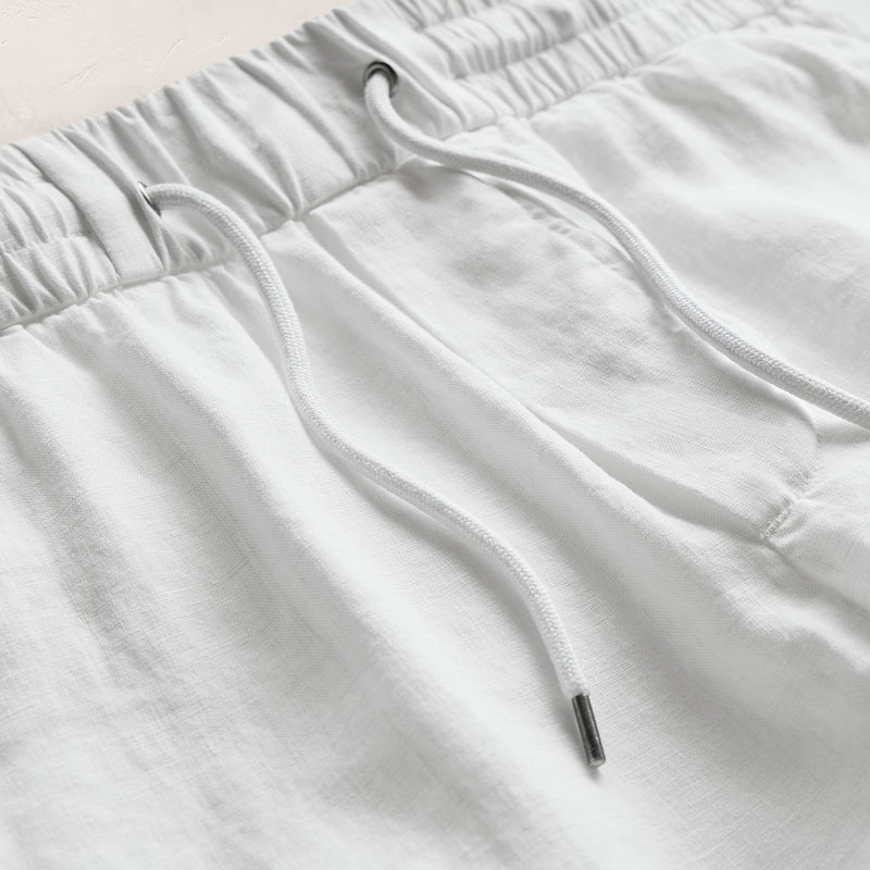 Relaxed Fit Linen Short in White | James Perse Los Angeles