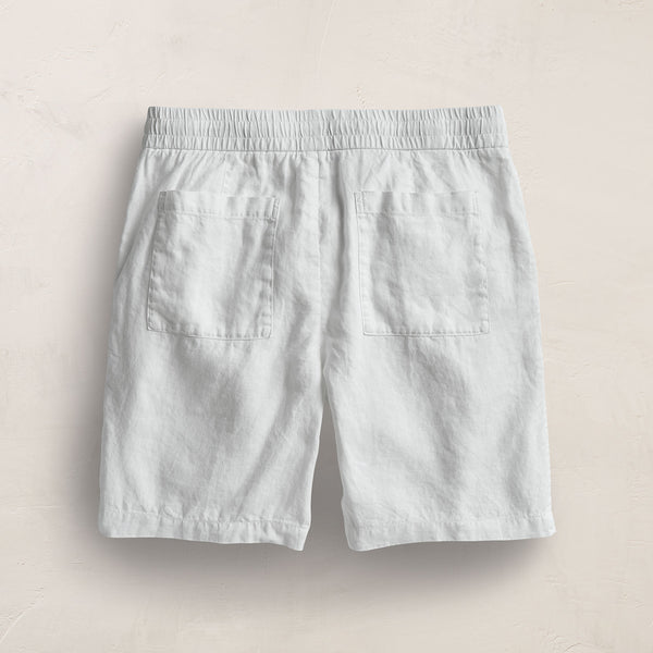Relaxed Fit Linen Short in White | James Perse Los Angeles