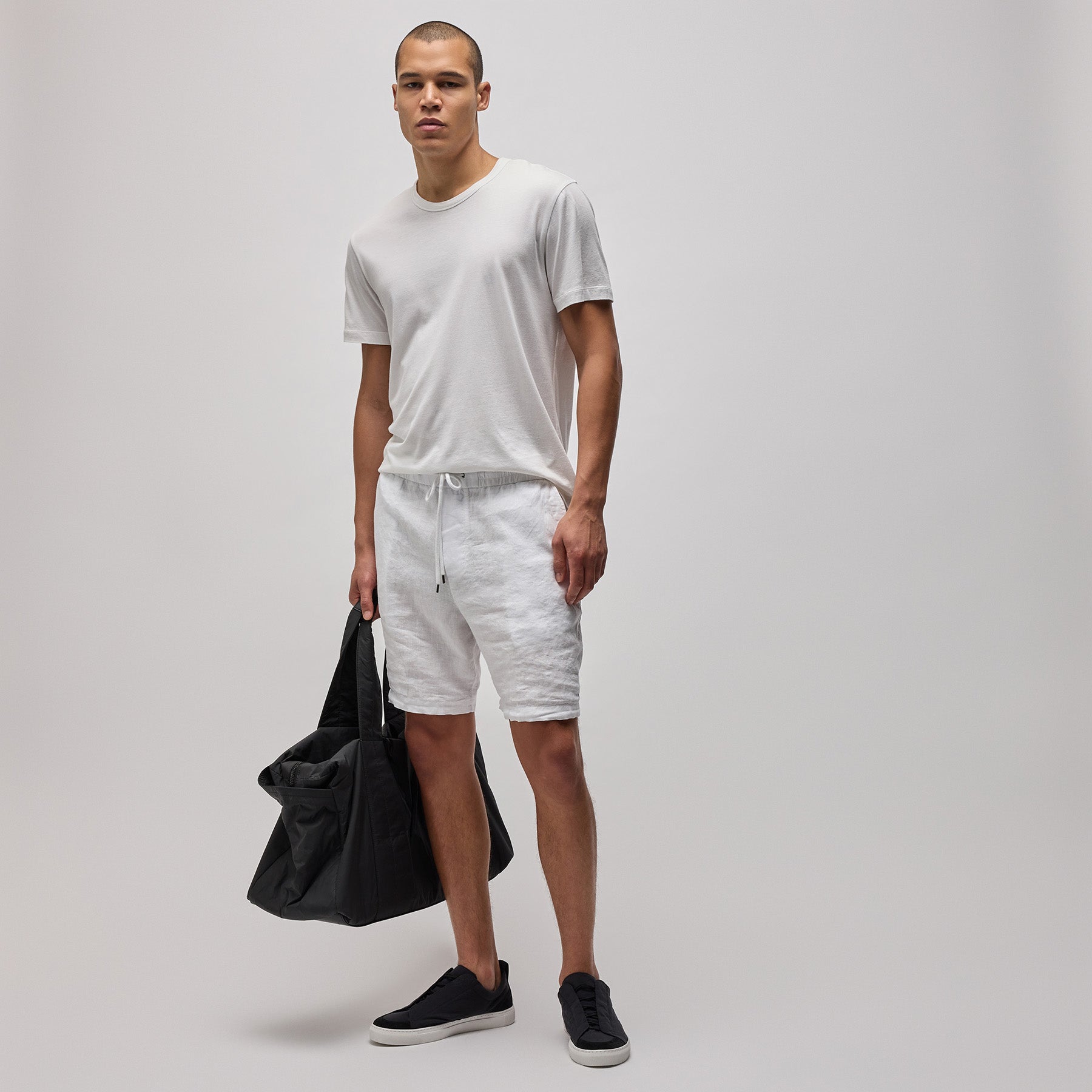 Montecito Nylon Weekend Bag - Black | James Perse Los Angeles