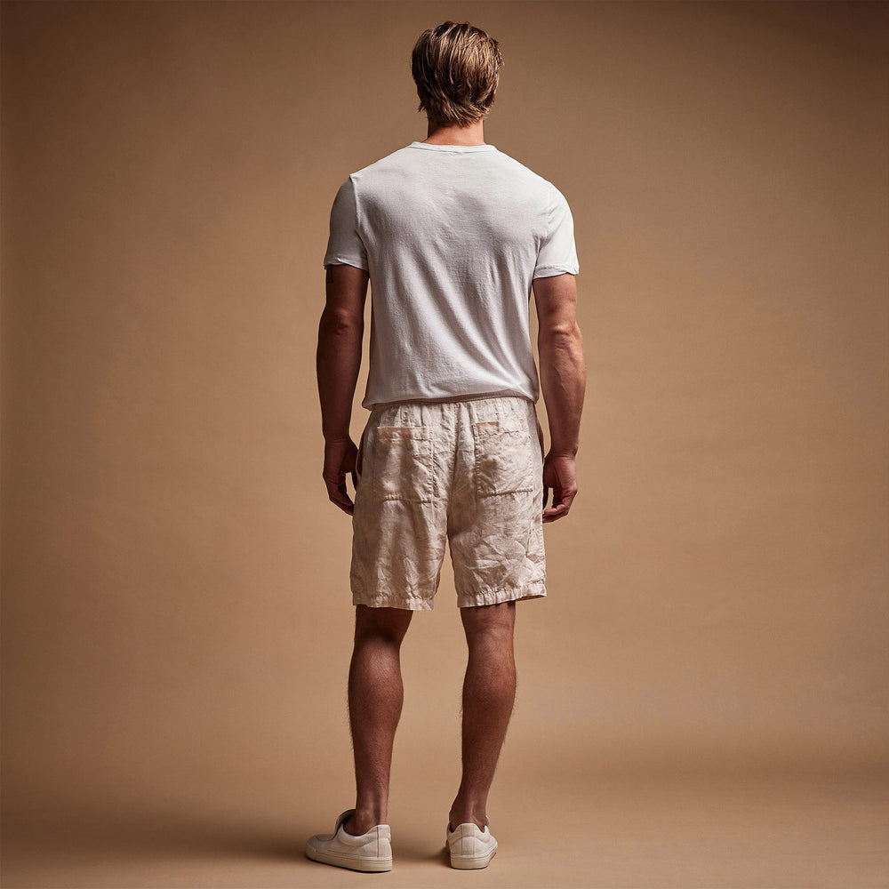Relaxed Fit Linen Short in Zephyr Pigment | James Perse Los Angeles
