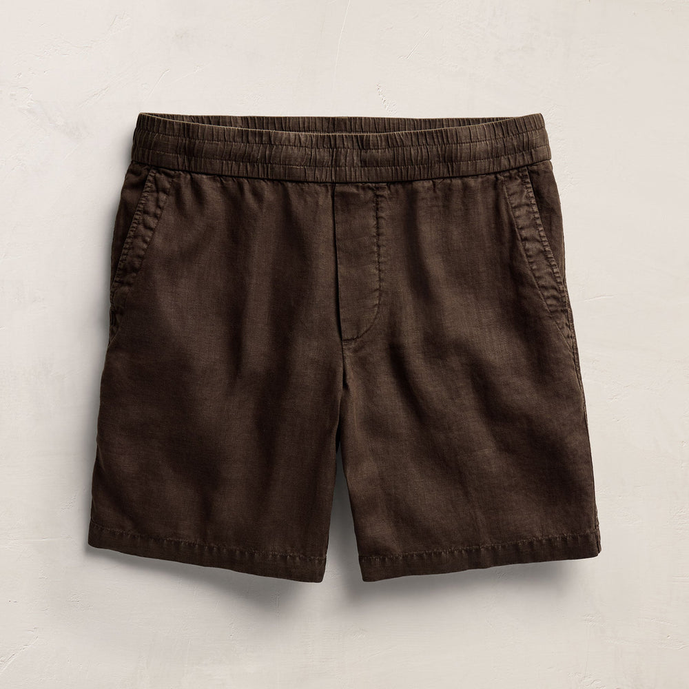 Lightweight Linen Relaxed Short in Bark Pigment | James Perse Los Angeles