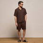Lightweight Linen Relaxed Short in Bark Pigment | James Perse Los Angeles