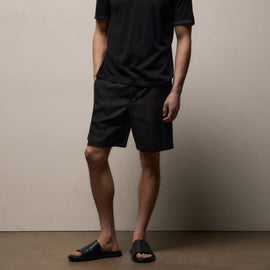 Lightweight Linen Relaxed Short in Black | James Perse Los Angeles