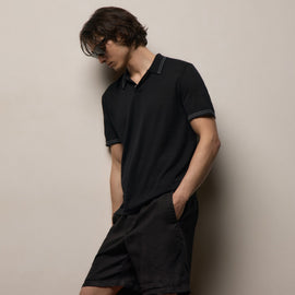 Lightweight Linen Relaxed Short in Black | James Perse Los Angeles
