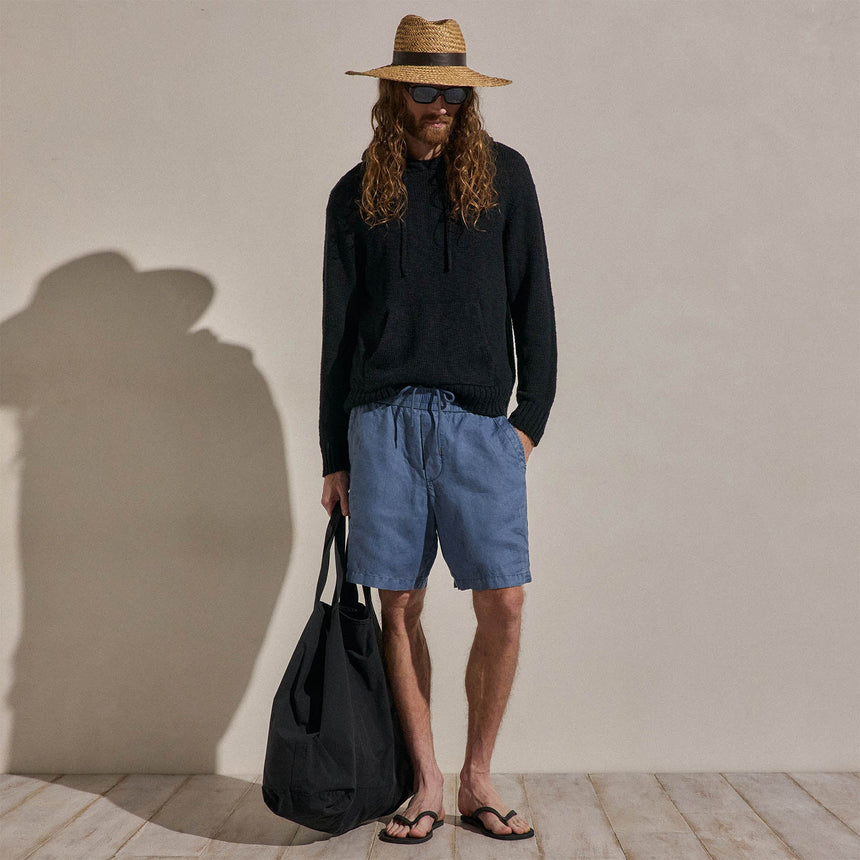 Lightweight Linen Relaxed Short in Danube Pigment | James Perse Los Angeles