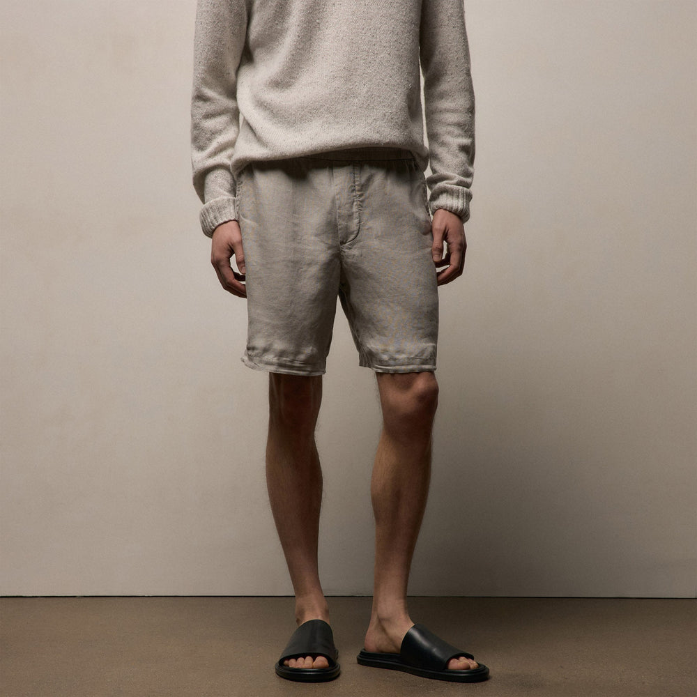 Lightweight Linen Relaxed Short in Fog Pigment | James Perse Los Angeles