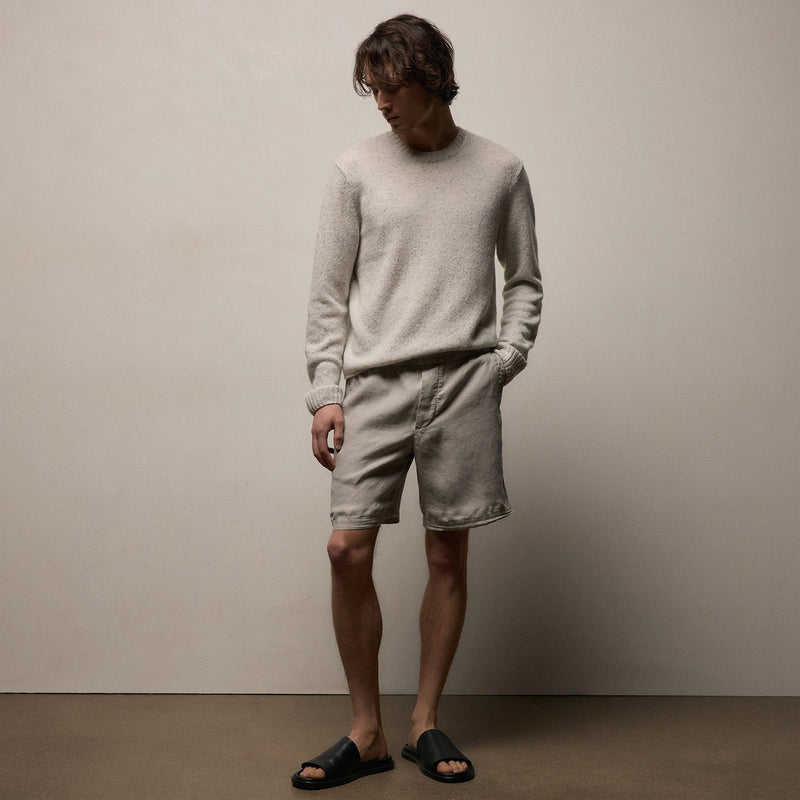 Lightweight Linen Relaxed Short in Fog Pigment | James Perse Los Angeles