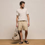 Lightweight Linen Relaxed Short in Light Khaki Pigment | James Perse Los Angeles