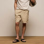 Lightweight Linen Relaxed Short in Light Khaki Pigment | James Perse Los Angeles