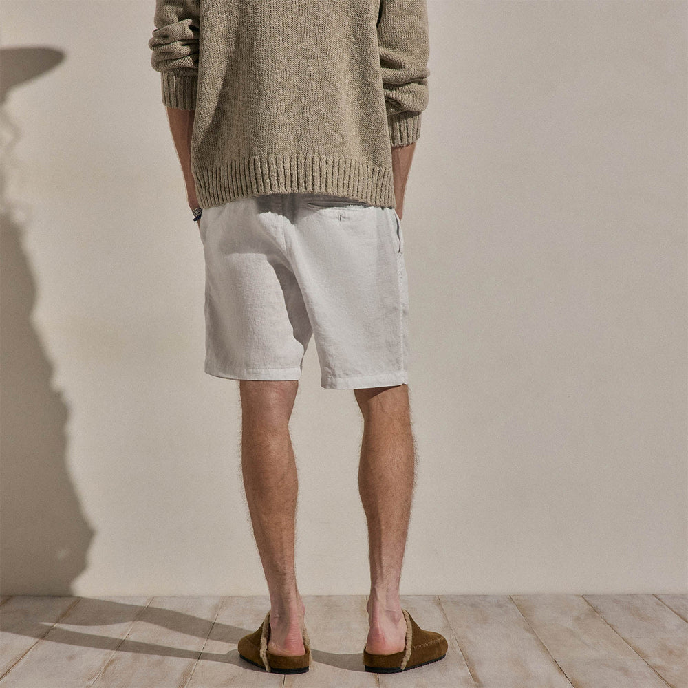 Lightweight Linen Relaxed Short in White | James Perse Los Angeles